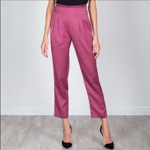 Satin High-Rise Pants